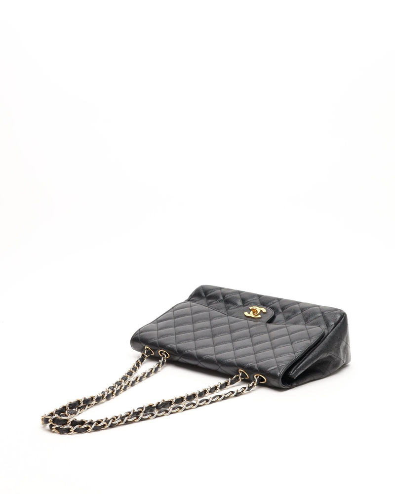 Chanel Classic Jumbo Caviar Single Flap Bag