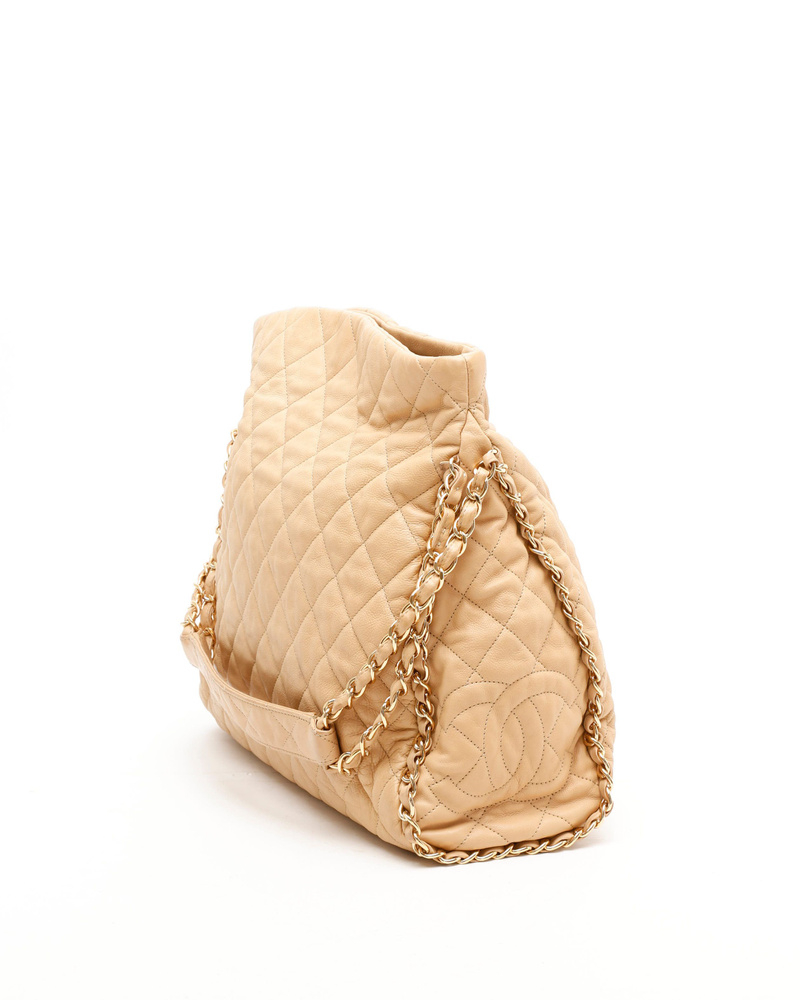Chanel Quilted Fold Chain Around Hobo Bag