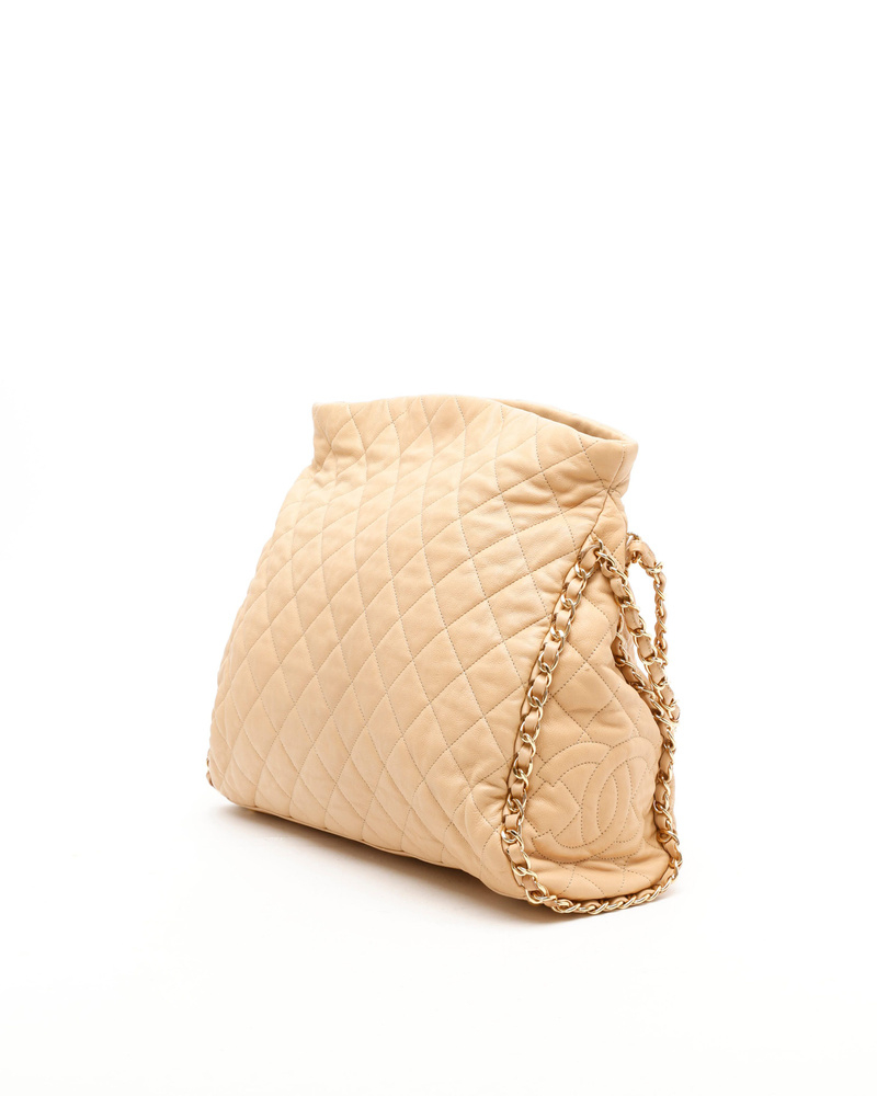 Chanel Quilted Fold Chain Around Hobo Bag