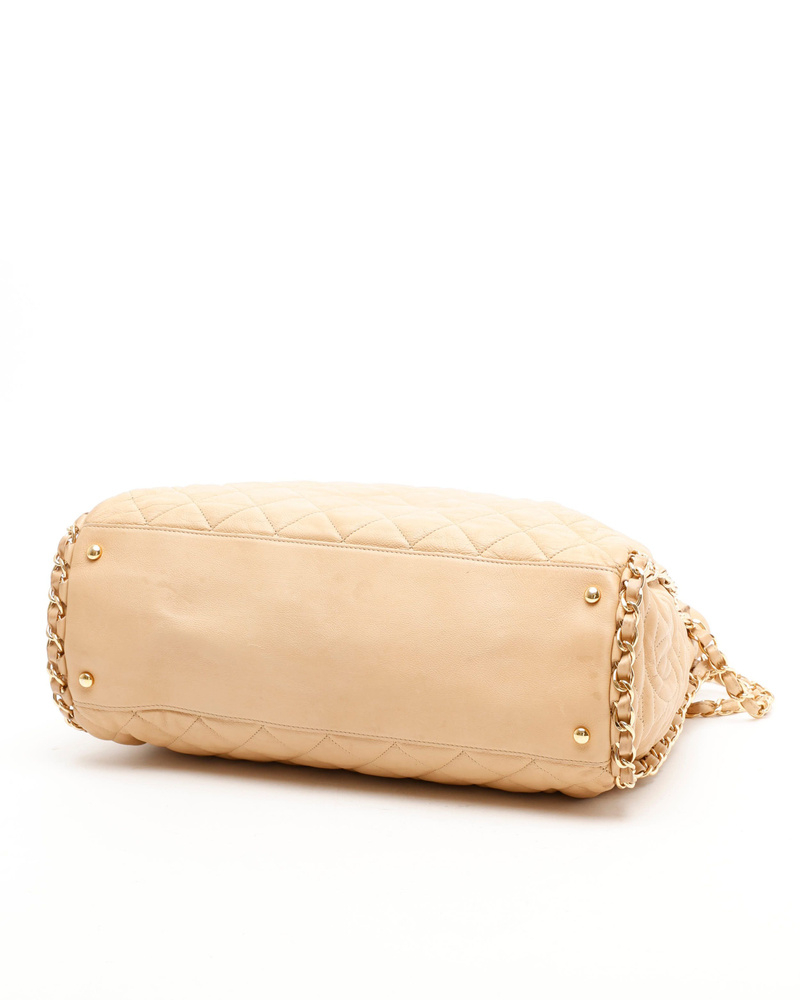 Chanel Quilted Fold Chain Around Hobo Bag