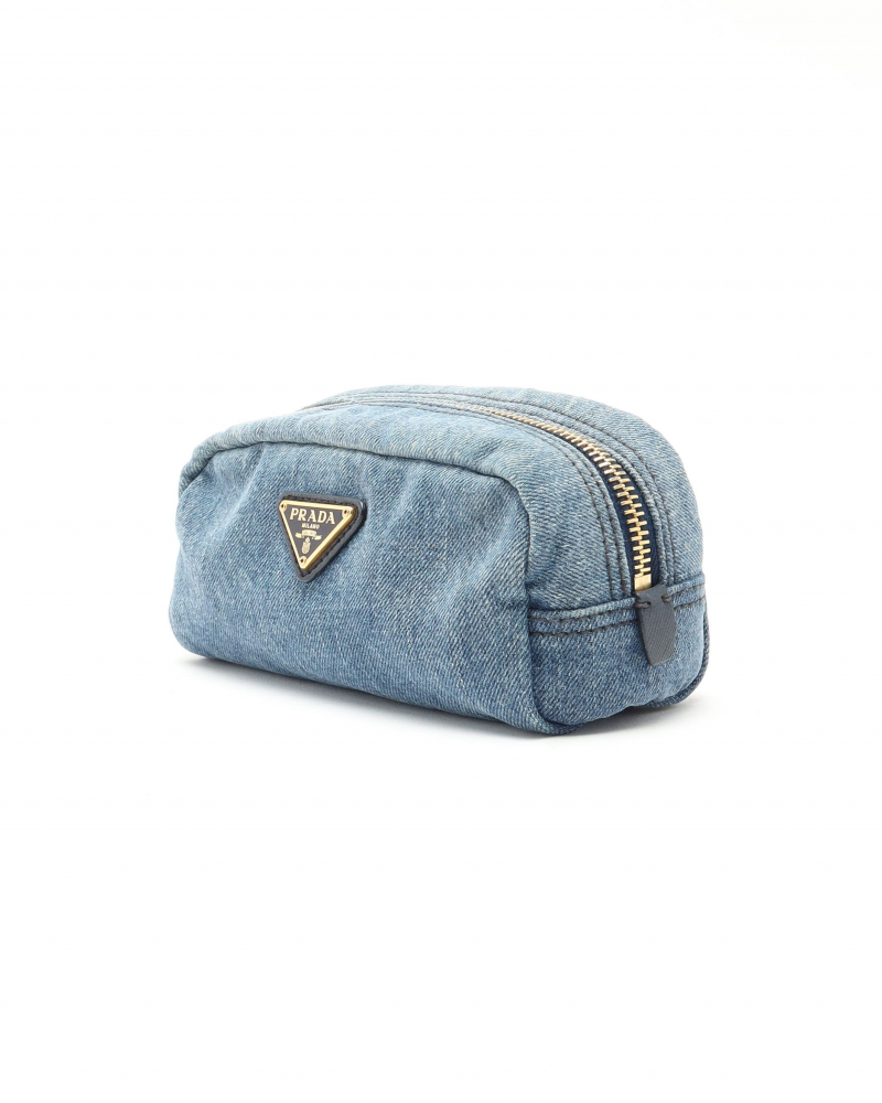 Prada Denim Toiletry Pouch