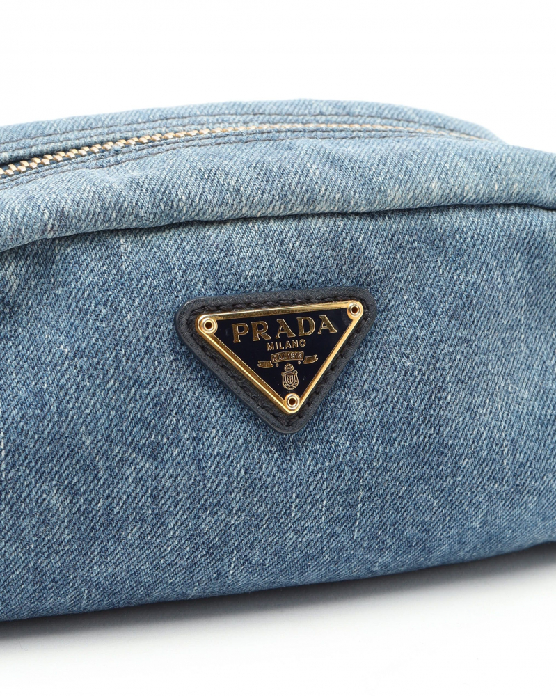 Prada Denim Toiletry Pouch