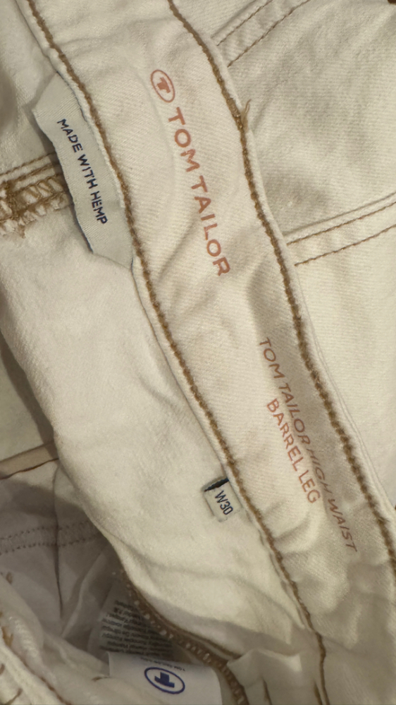 Tom Tailor White Tom Tailor Jeans - Barrel Leg - Size 30/28