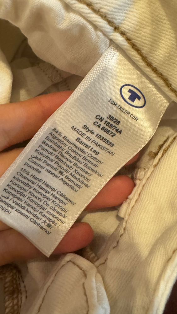 Tom Tailor White Tom Tailor Jeans - Barrel Leg - Size 30/28