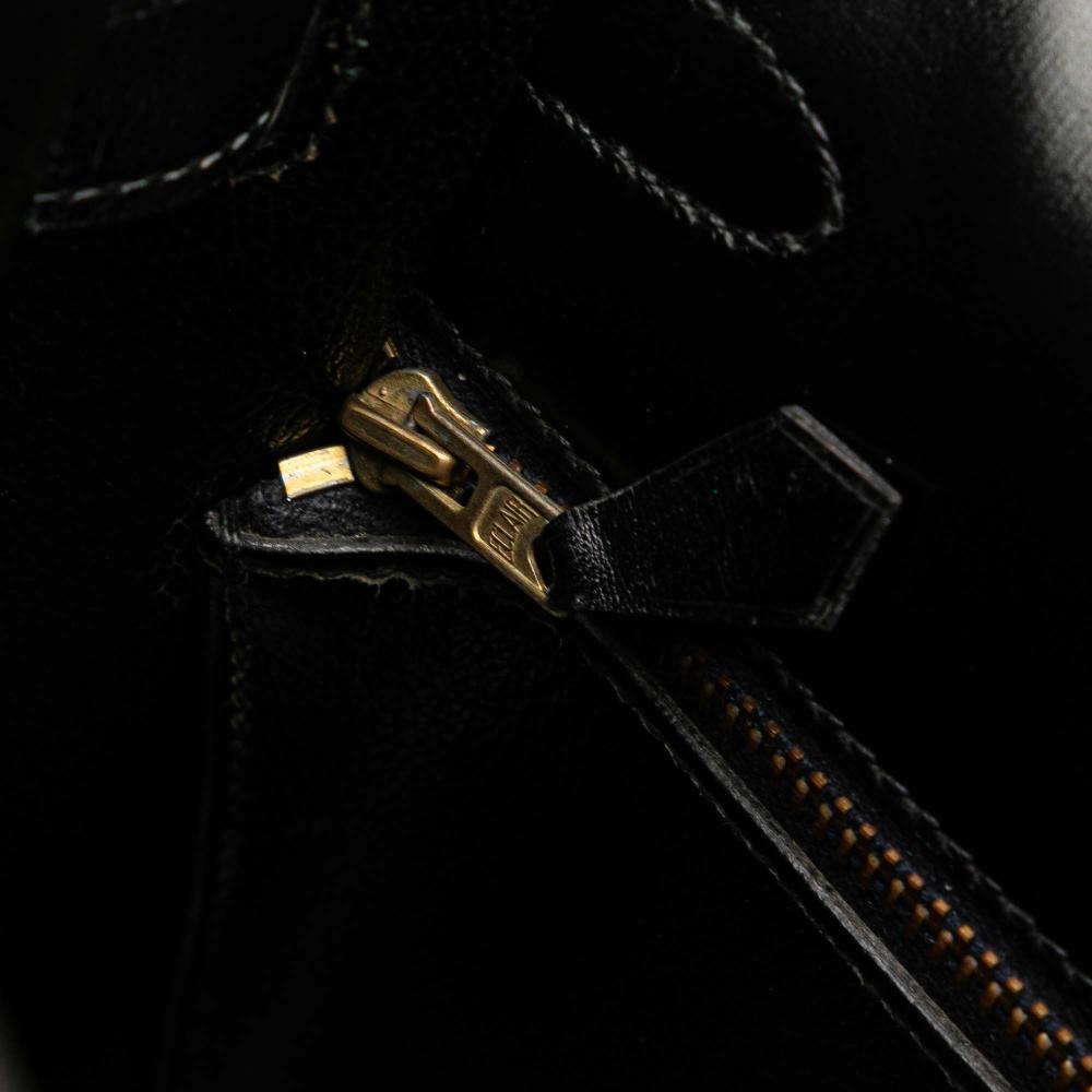 Hermès AB Hermès Black Calf Leather Box Kelly Sellier 32 France