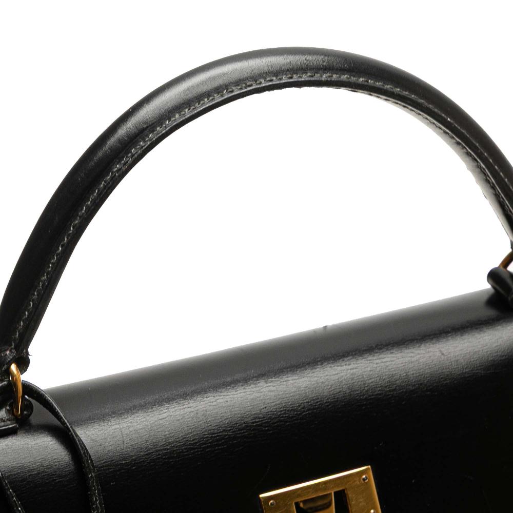 Hermès AB Hermès Black Calf Leather Box Kelly Sellier 32 France