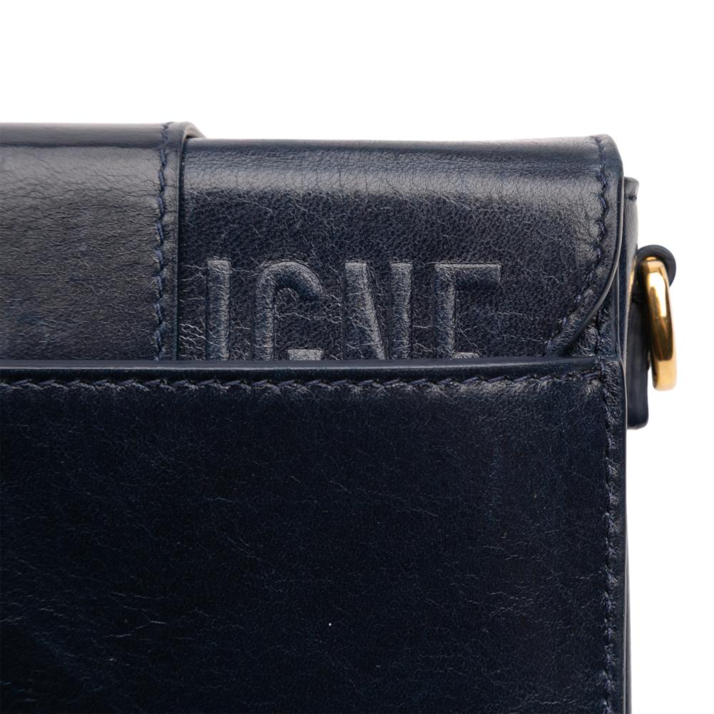 Christian Dior B Dior Blue Navy Calf Leather 30 Montaigne Box Bag Italy