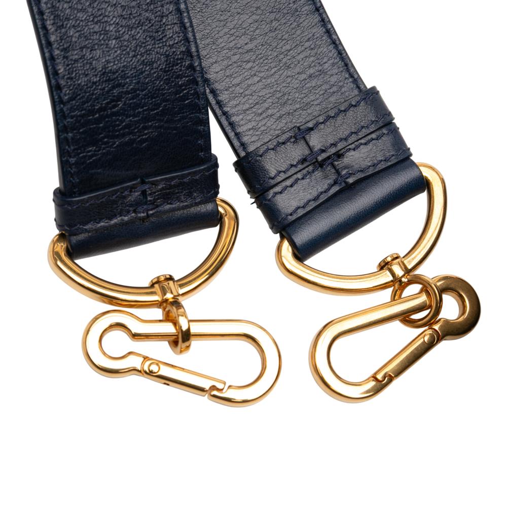 Christian Dior B Dior Blue Navy Calf Leather 30 Montaigne Box Bag Italy