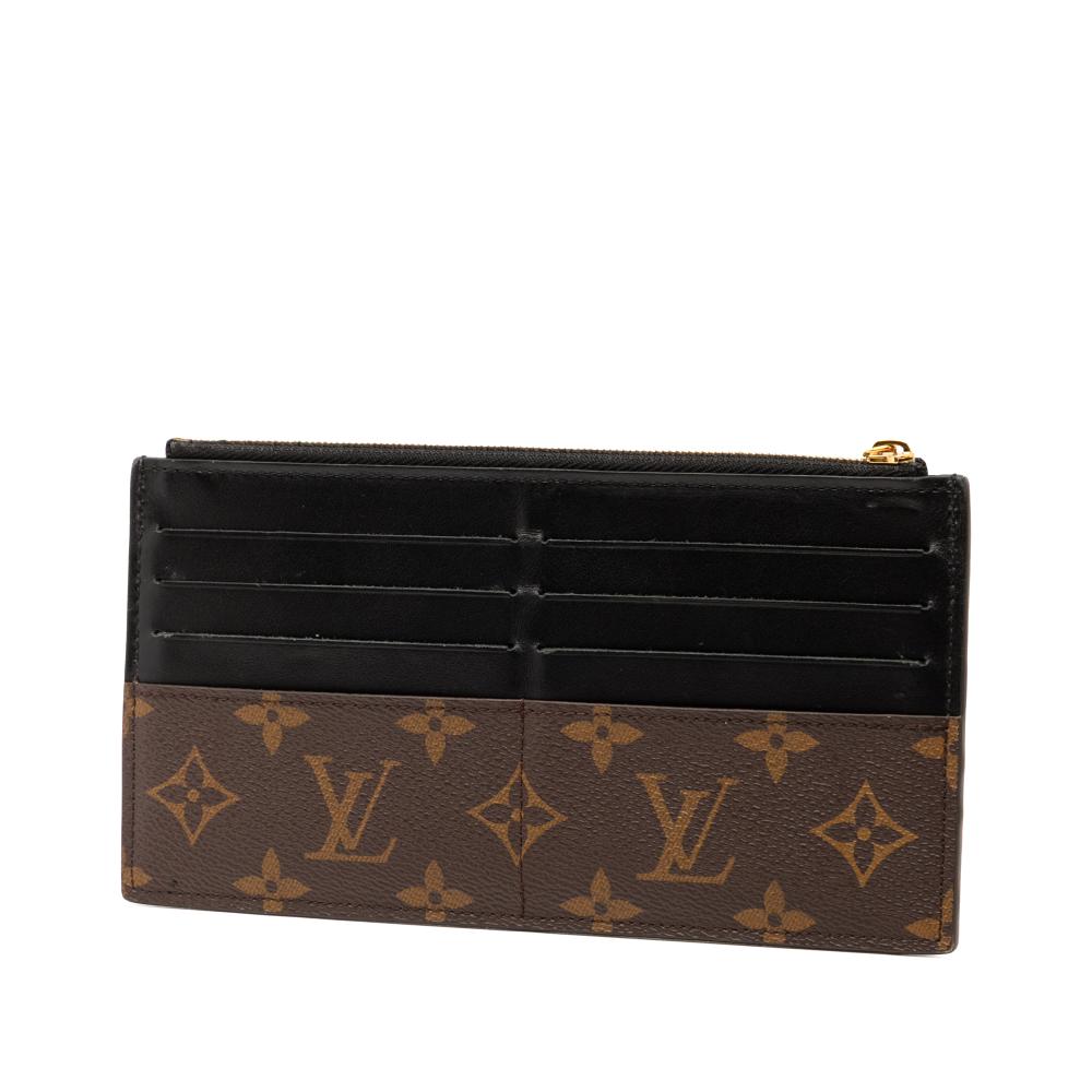 Louis Vuitton B Louis Vuitton Brown Monogram Canvas Fabric Monogram Slim Purse Spain