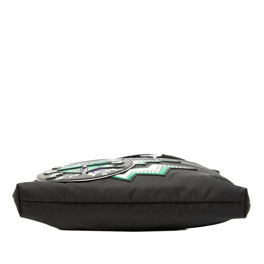 Prada AB Prada Black Nylon Fabric Universal Studios Tessuto Montagna Frankenstein Print Crossbody Italy