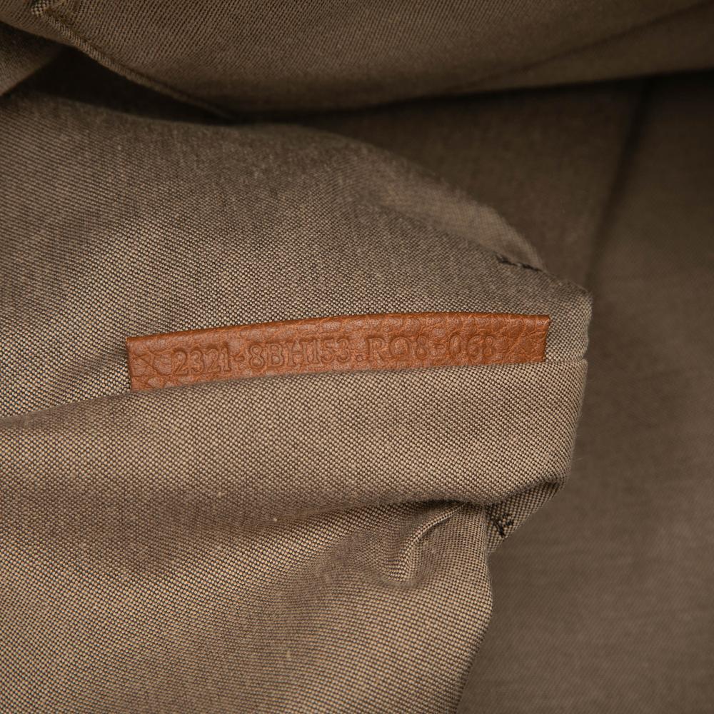 Fendi B Fendi Brown Light Brown Canvas Fabric Zucchino Tote Italy