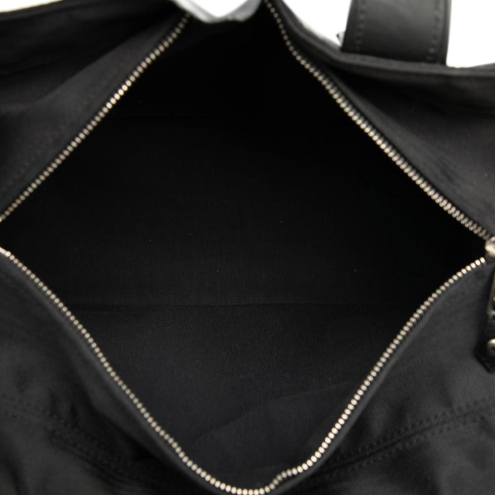 Hermès B Hermès Black Canvas Fabric Toile Acapulco PM France