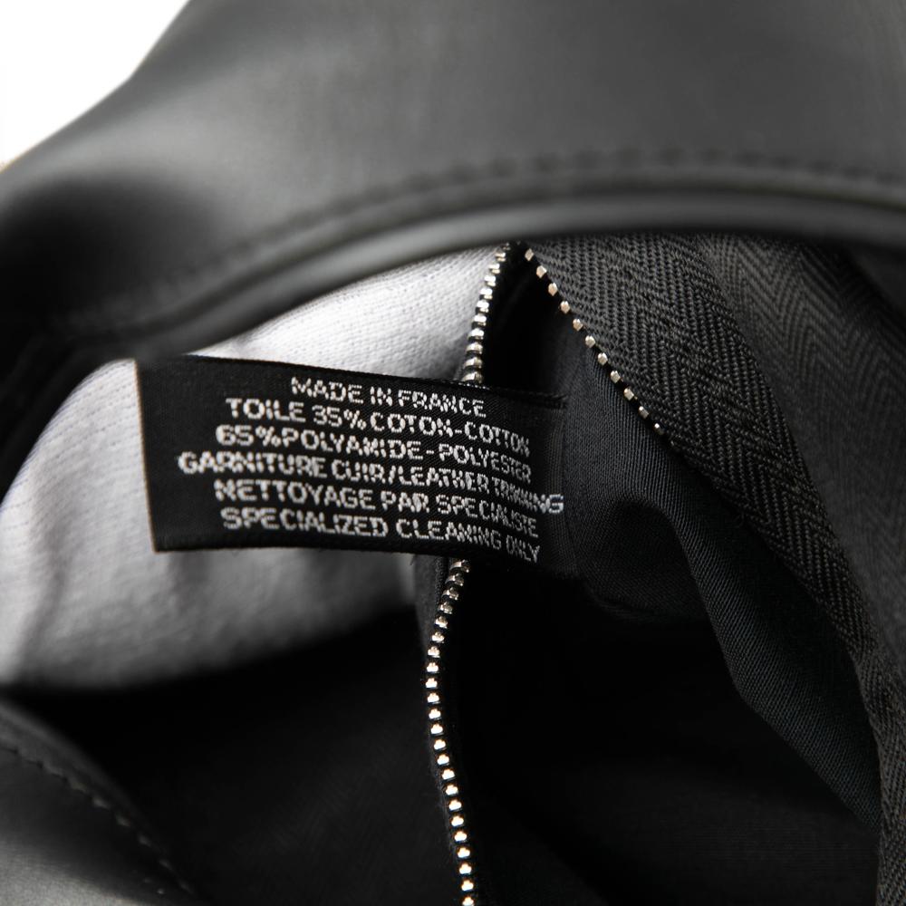 Hermès B Hermès Black Canvas Fabric Toile Acapulco PM France