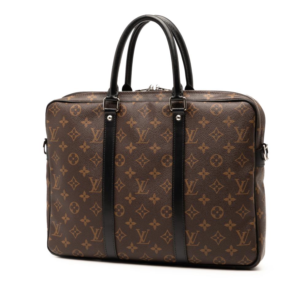 Louis Vuitton B Louis Vuitton Brown Monogram Canvas Fabric Monogram Macassar Porte Documents Voyage Spain