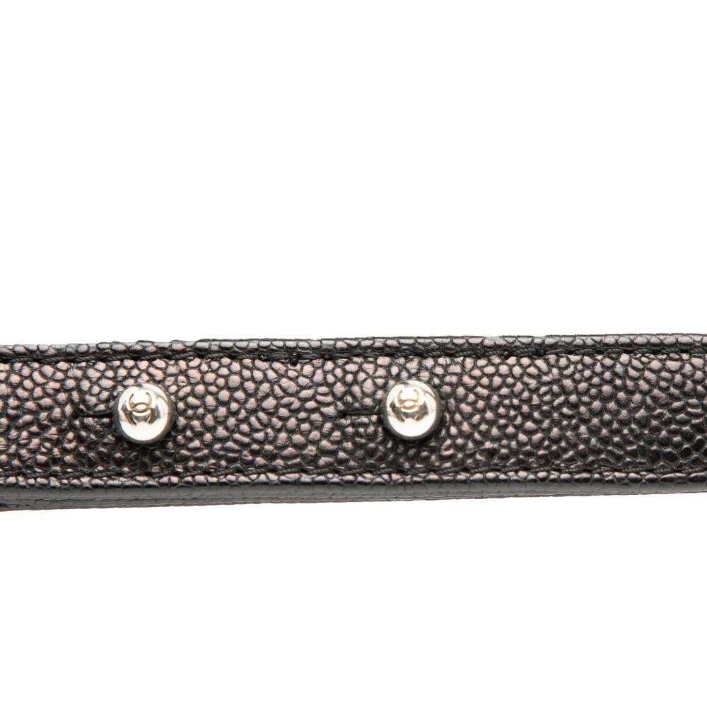 Chanel B Chanel Black Caviar Leather Leather Old Medium Quilted Caviar Boy Flap Italy