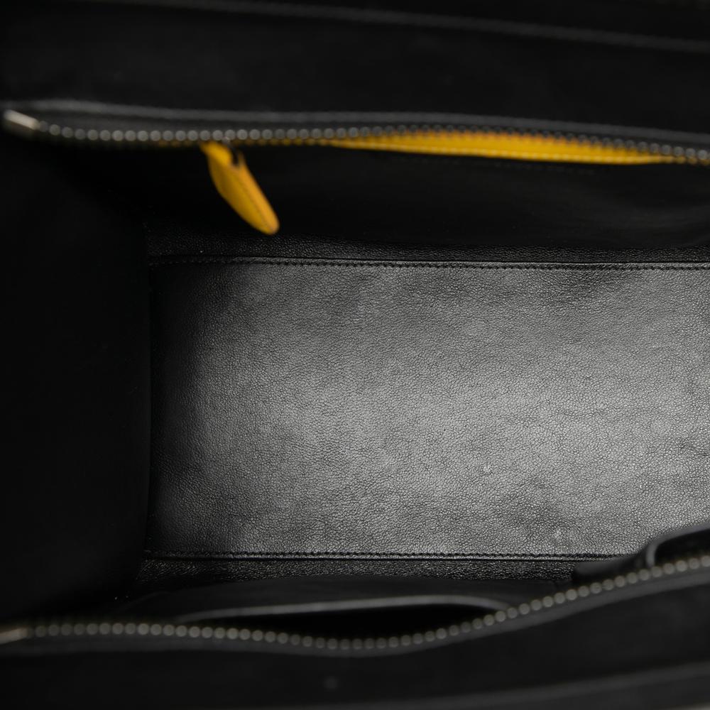 Celine B Celine Brown Light Beige with Multi Calf Leather Micro Tricolor Canvas and Luggage Tote Italy