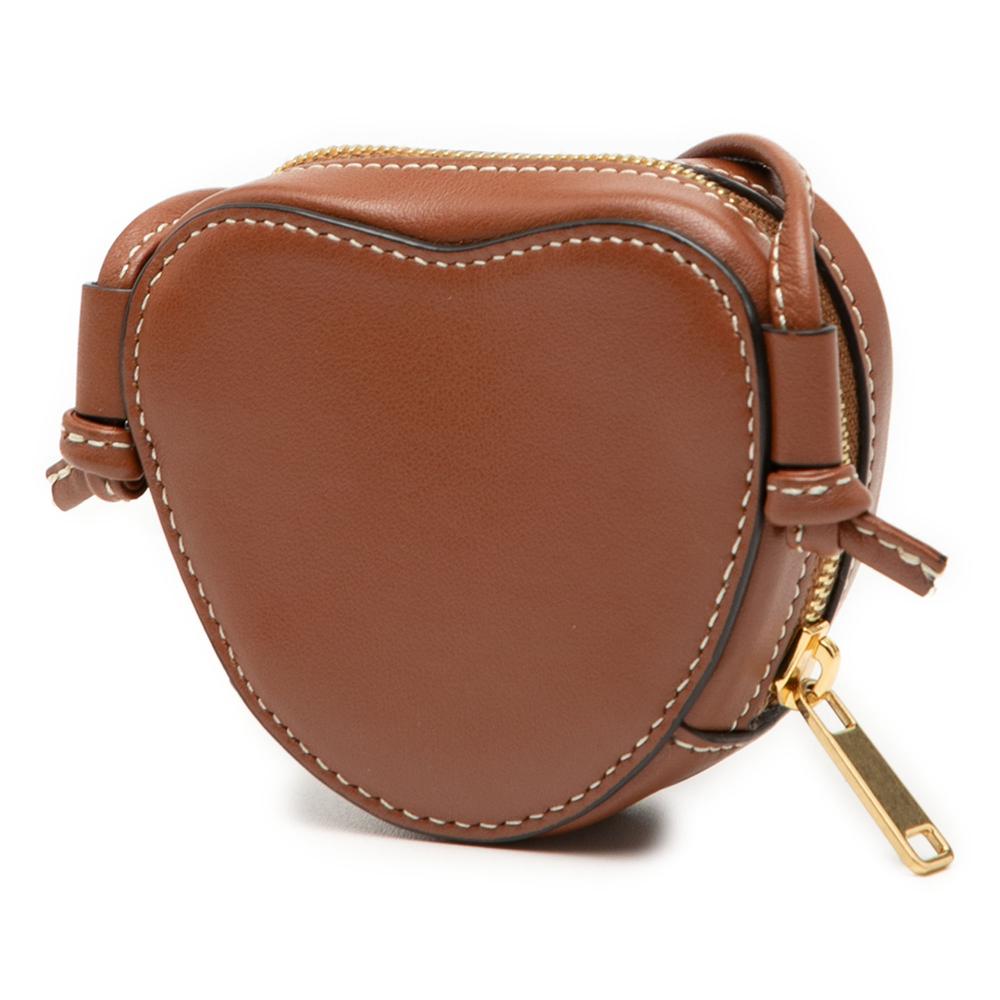 Celine AB Celine Brown Calf Leather Micro Heart Crossbody Italy