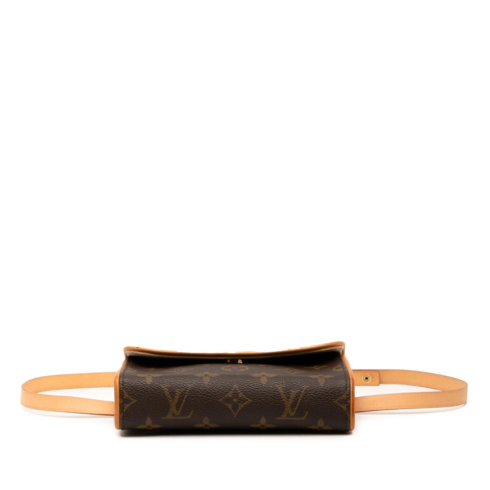 Louis Vuitton B Louis Vuitton Brown Monogram Canvas Fabric Monogram Pochette Florentine France