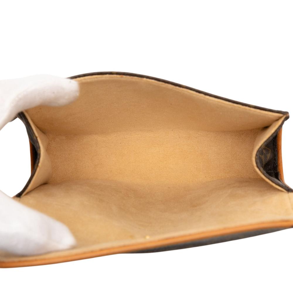 Louis Vuitton B Louis Vuitton Brown Monogram Canvas Fabric Monogram Pochette Florentine France