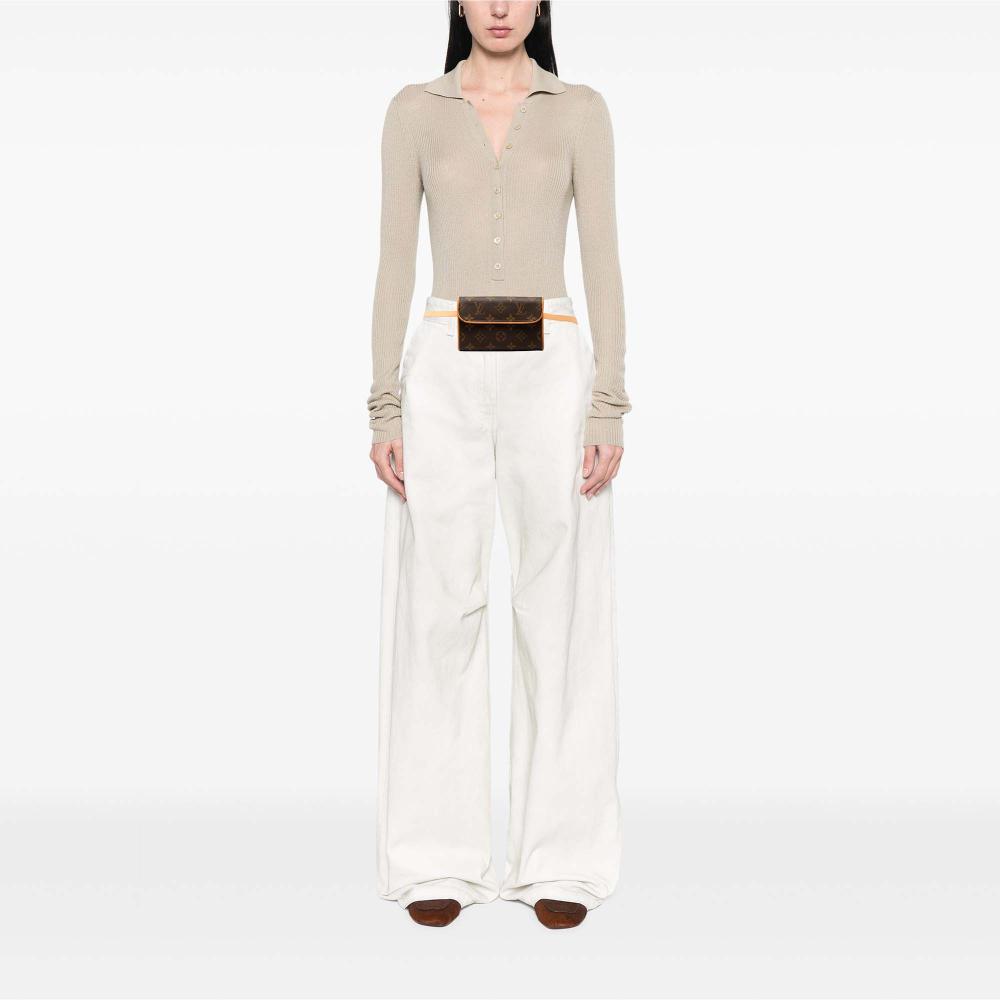 Louis Vuitton B Louis Vuitton Brown Monogram Canvas Fabric Monogram Pochette Florentine France