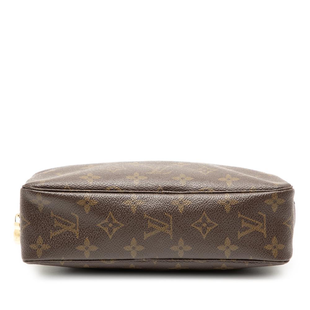 Louis Vuitton B Louis Vuitton Brown Monogram Canvas Fabric Monogram Trousse Toilette 23 France