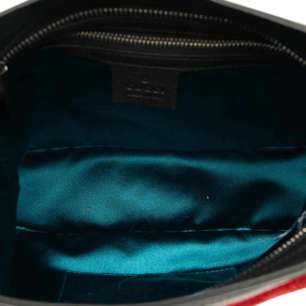 Gucci B Gucci Red with Black Suede Leather Dionysus Bucket Bag Italy