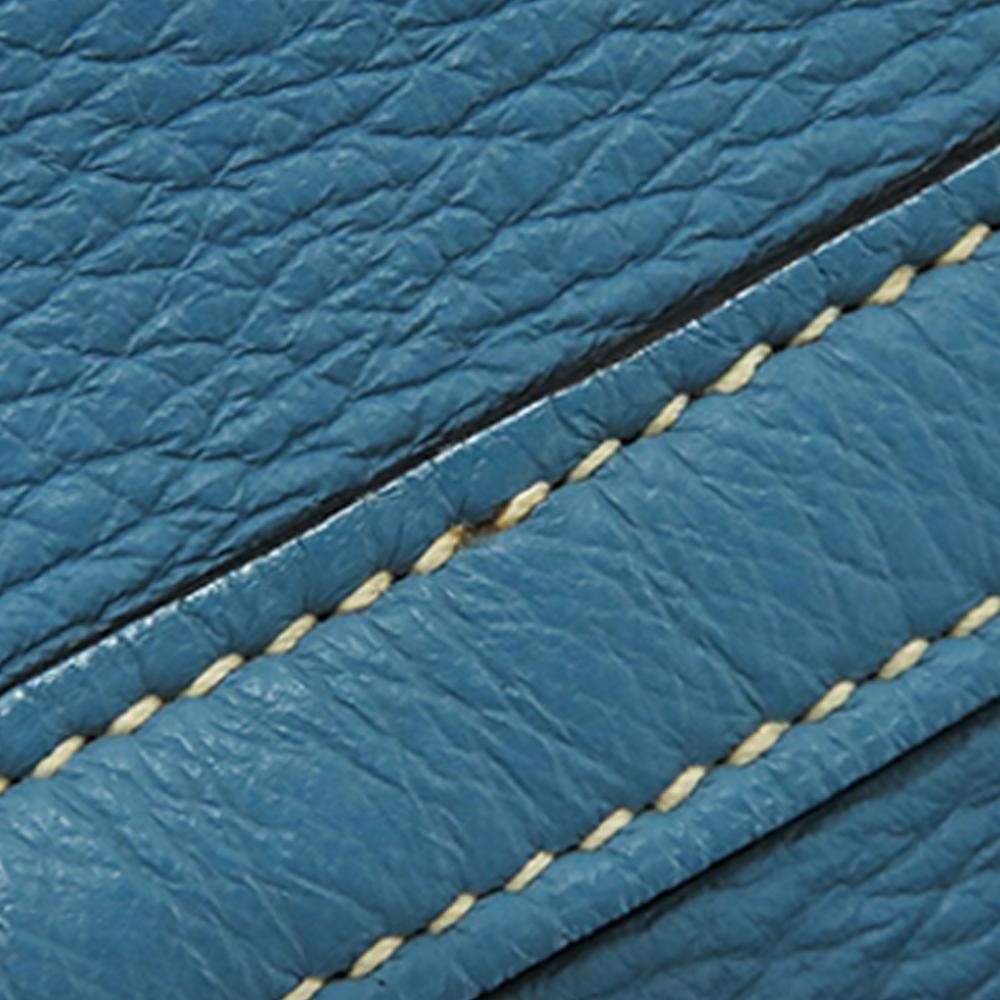 Hermès B Hermès Blue Calf Leather Clemence Picotin 18 France