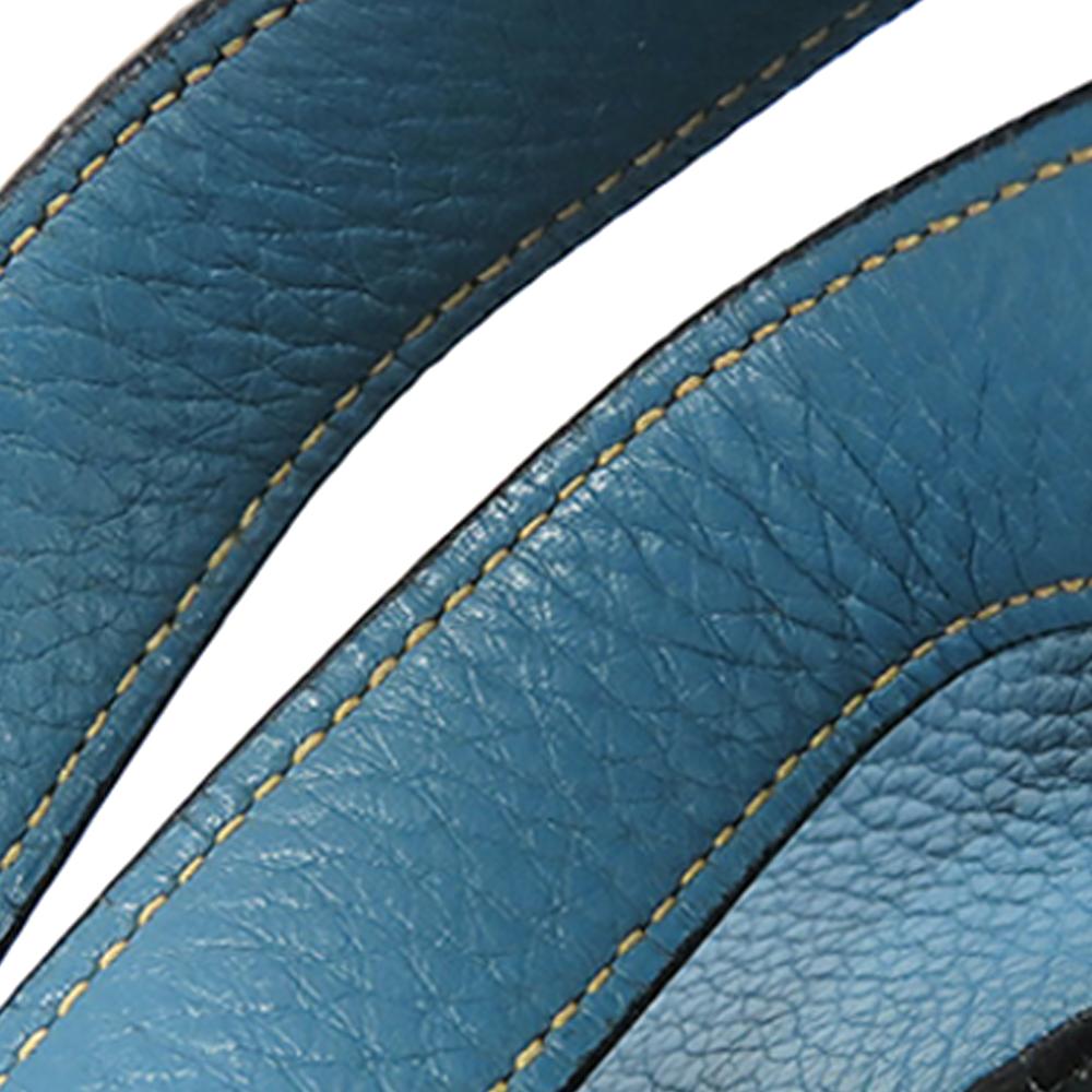 Hermès B Hermès Blue Calf Leather Clemence Picotin 18 France