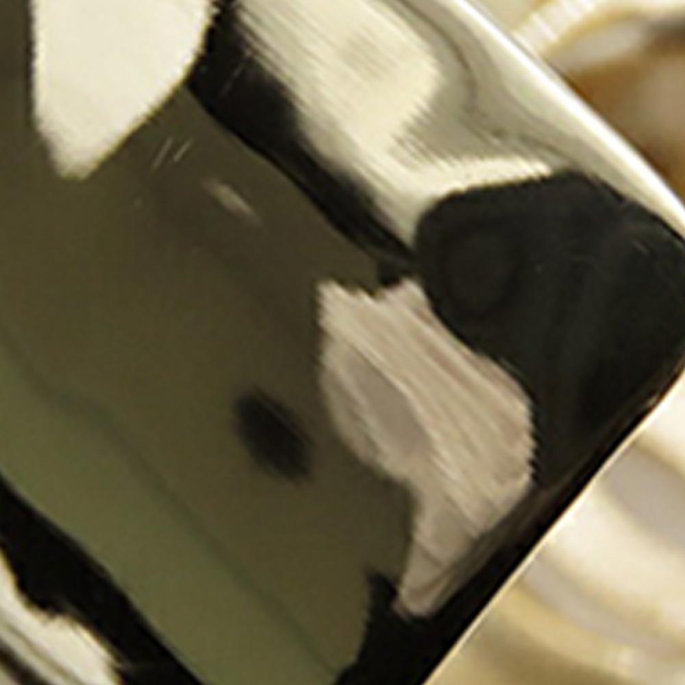 Chanel B Chanel Gold Gold Plated Metal CC Faux Pearl Clover Cuff Bracelet Italy