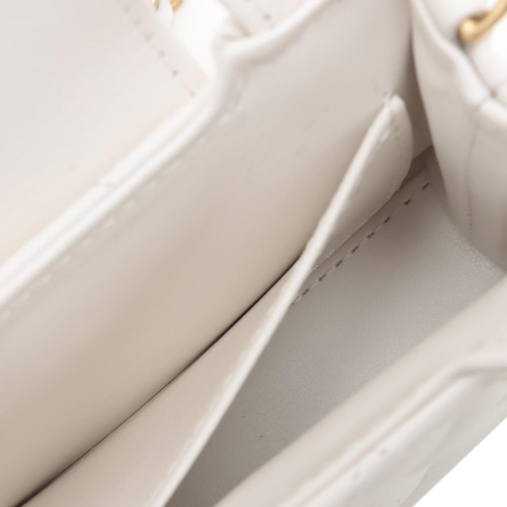 Chanel AB Chanel White Calf Leather Nano Aged skin Kelly Shopper Bag France