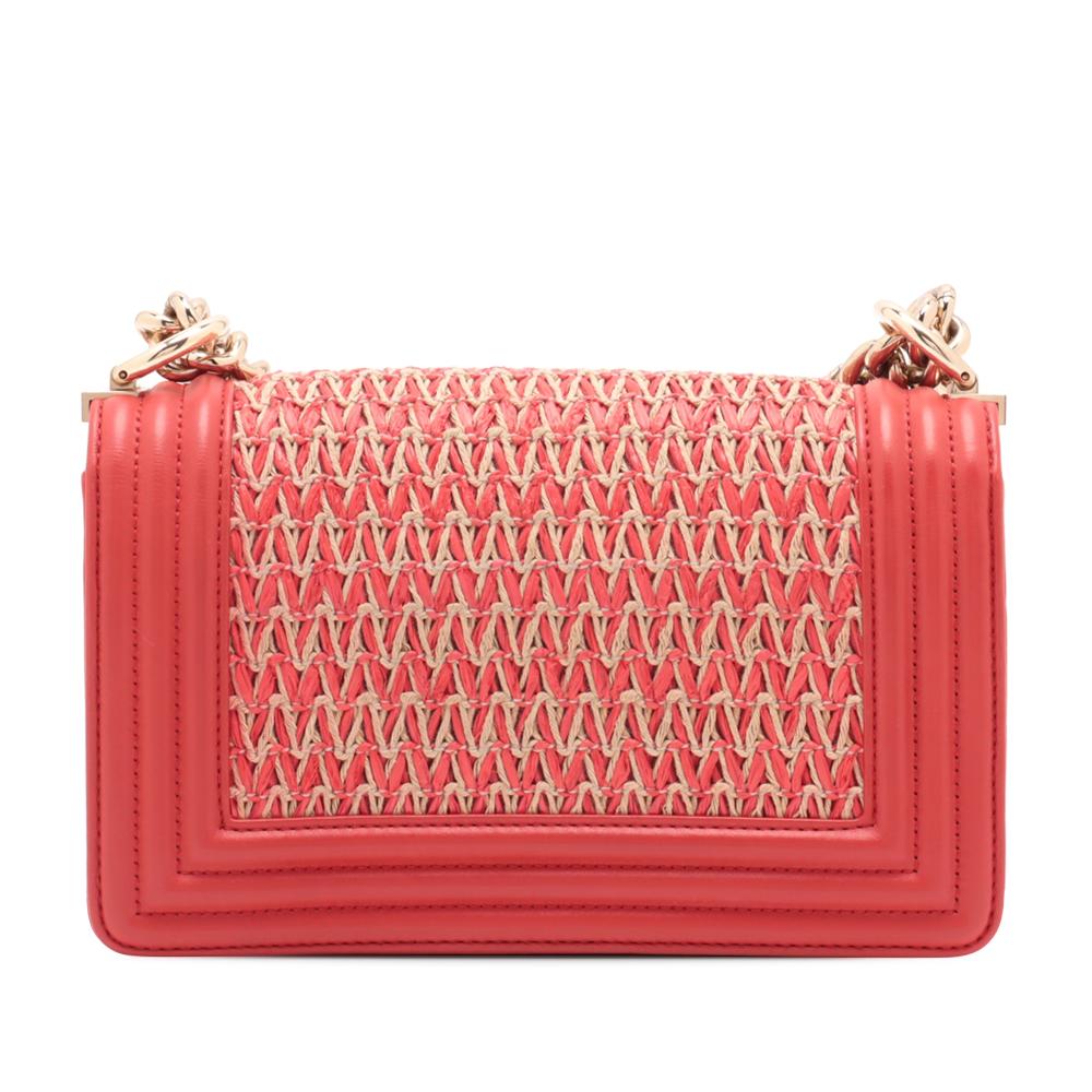 Chanel AB Chanel Red Straw Natural Material Small and Lambskin Boy Flap France