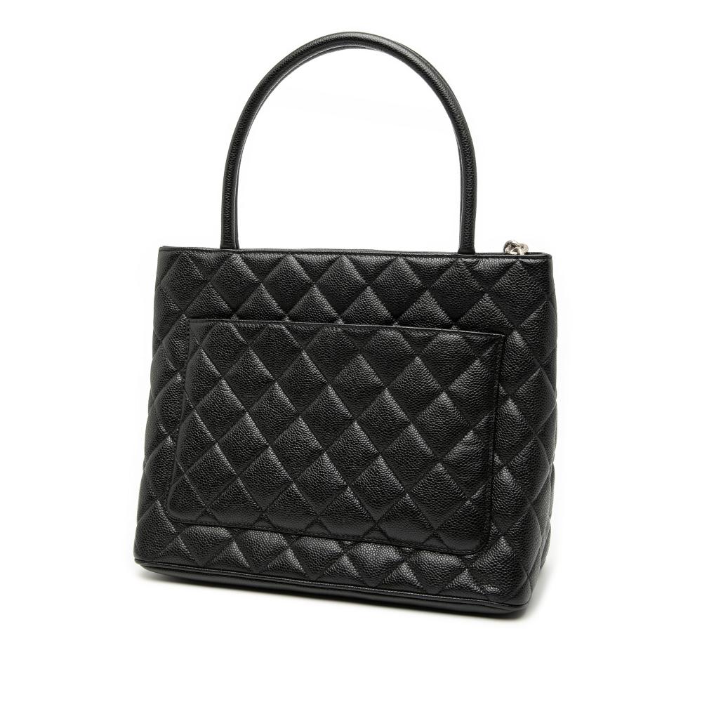 Chanel AB Chanel Black Caviar Leather Leather Caviar Medallion Tote Italy