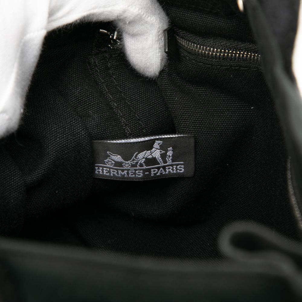 Hermès B Hermès Blue Navy Canvas Fabric and Leather Fourre Tout PM France