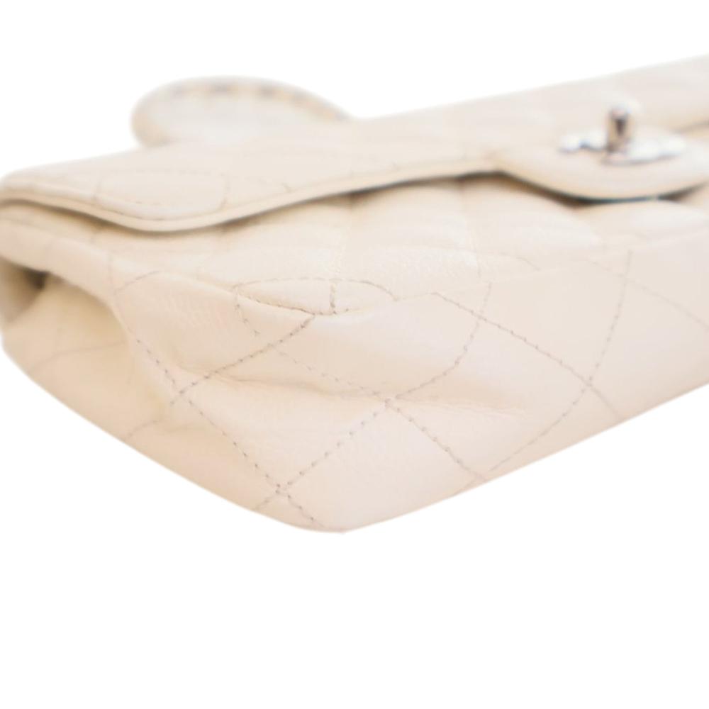 Chanel B Chanel White Caviar Leather Leather Classic Caviar East West Single Flap France