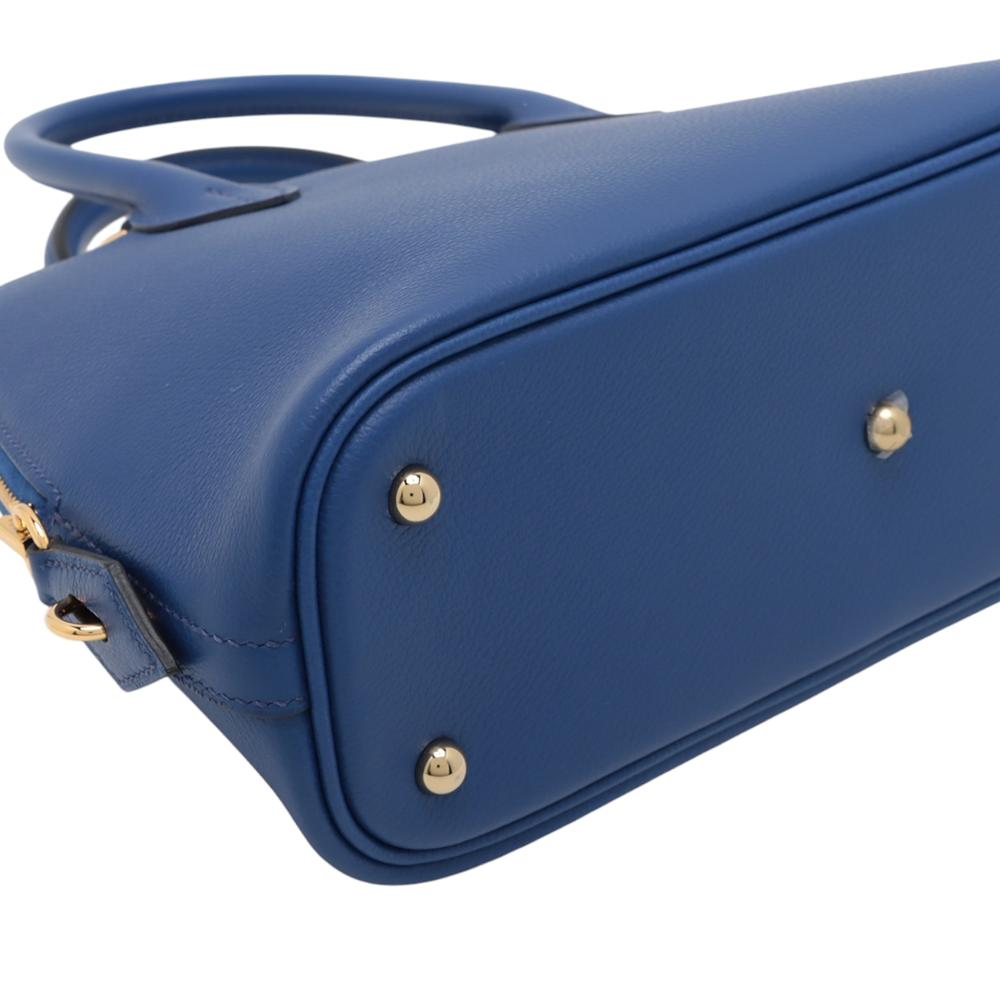 Hermès AB Hermès Blue Calf Leather Evercolor 1923 Bolide 25 France