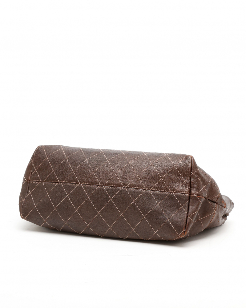 Chanel CC Caviar Coco Cabas Hobo Bag