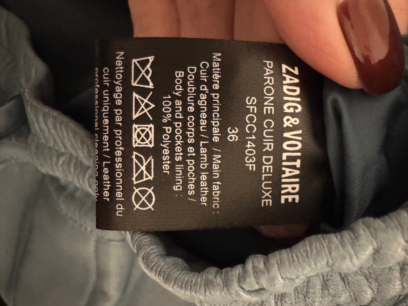 Zadig & Voltaire Hellblauer Leder-Overall