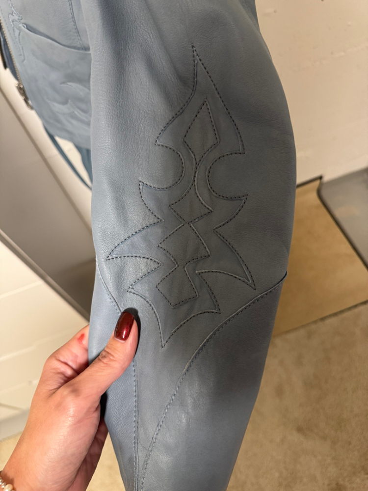 Zadig & Voltaire Hellblauer Leder-Overall