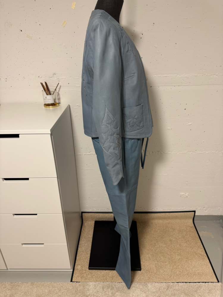 Zadig & Voltaire Hellblauer Leder-Overall