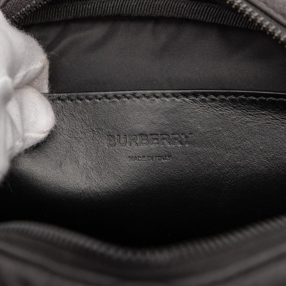 Burberry B Burberry Black Nylon Fabric Quilted Paddy Crossbody Italy