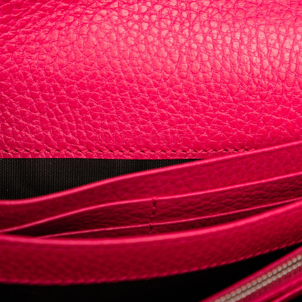 Gucci AB Gucci Pink Calf Leather Mini Dionysus Wallet on Chain Italy