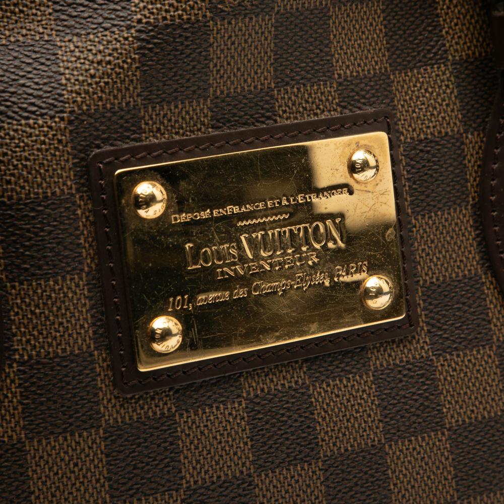 Louis Vuitton B Louis Vuitton Brown Damier Canvas Fabric Damier Ebene Hampstead MM France