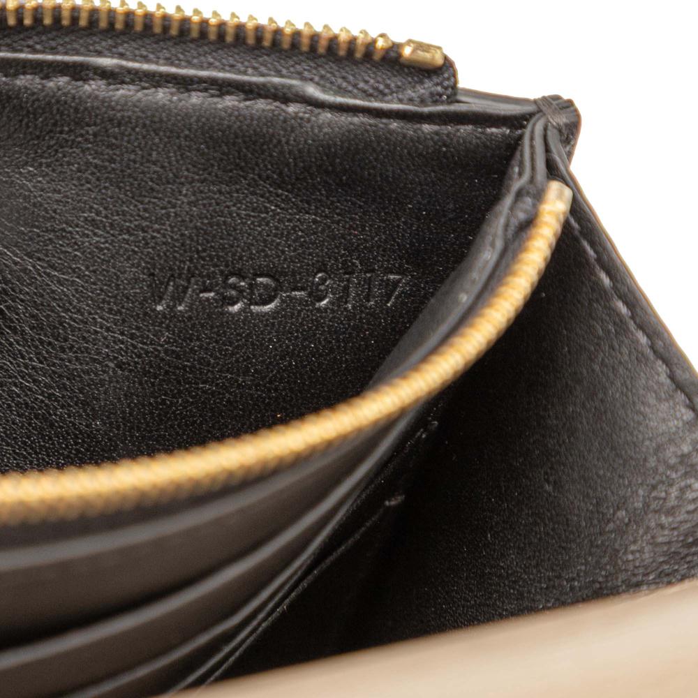 Celine AB Celine Black with Multi Calf Leather Tricolor Pocket Envelope Wallet On Chain Italy