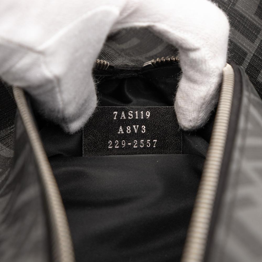 Fendi AB Fendi Gray Coated Canvas Fabric Zucca Shoe Case Italy