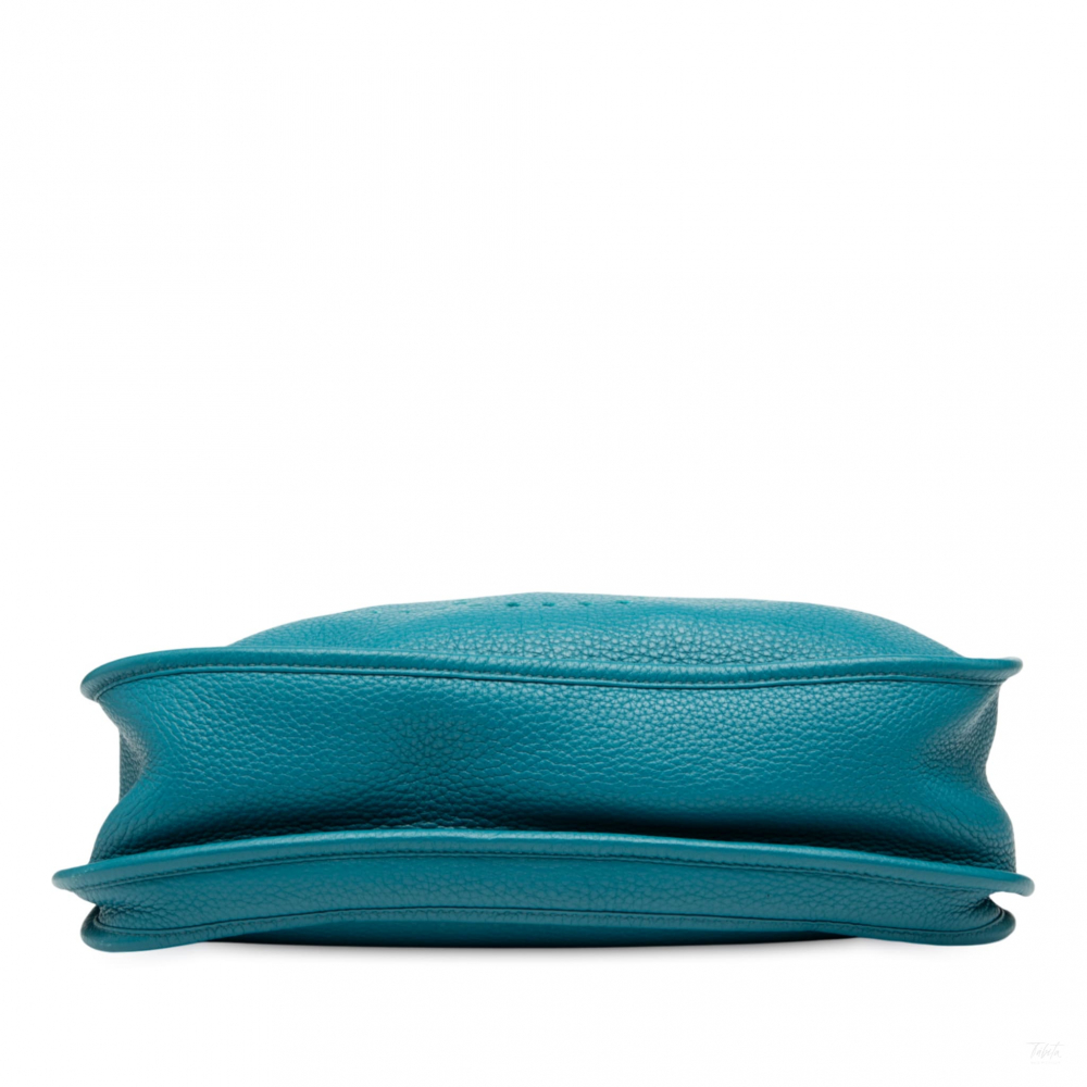 Hermès Evelyne 29 Taurillon Clemence Leather Hobo Crossbody Blue