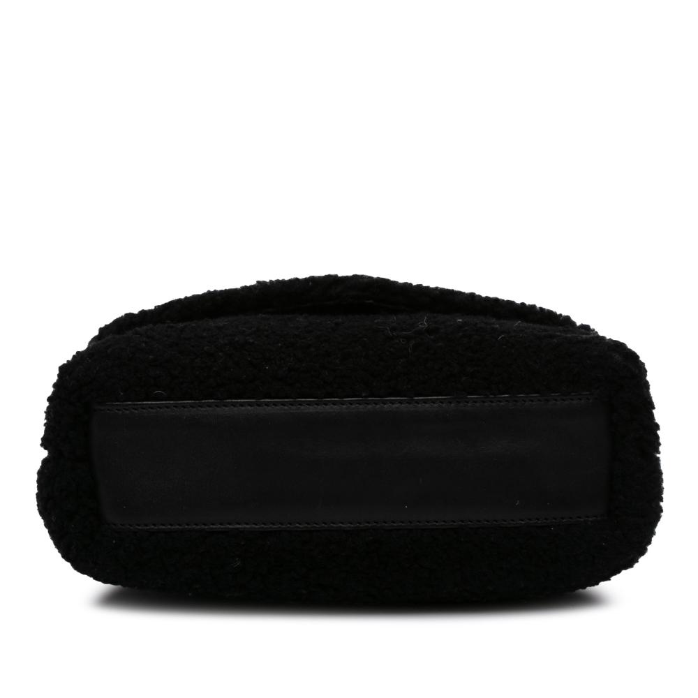 Saint Laurent B Saint Laurent Black Fur Natural Material Toy Shearling Loulou Crossbody Italy