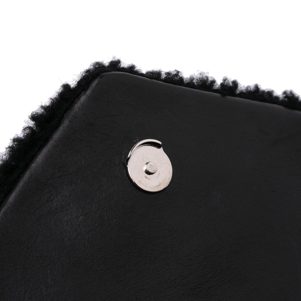 Saint Laurent B Saint Laurent Black Fur Natural Material Toy Shearling Loulou Crossbody Italy