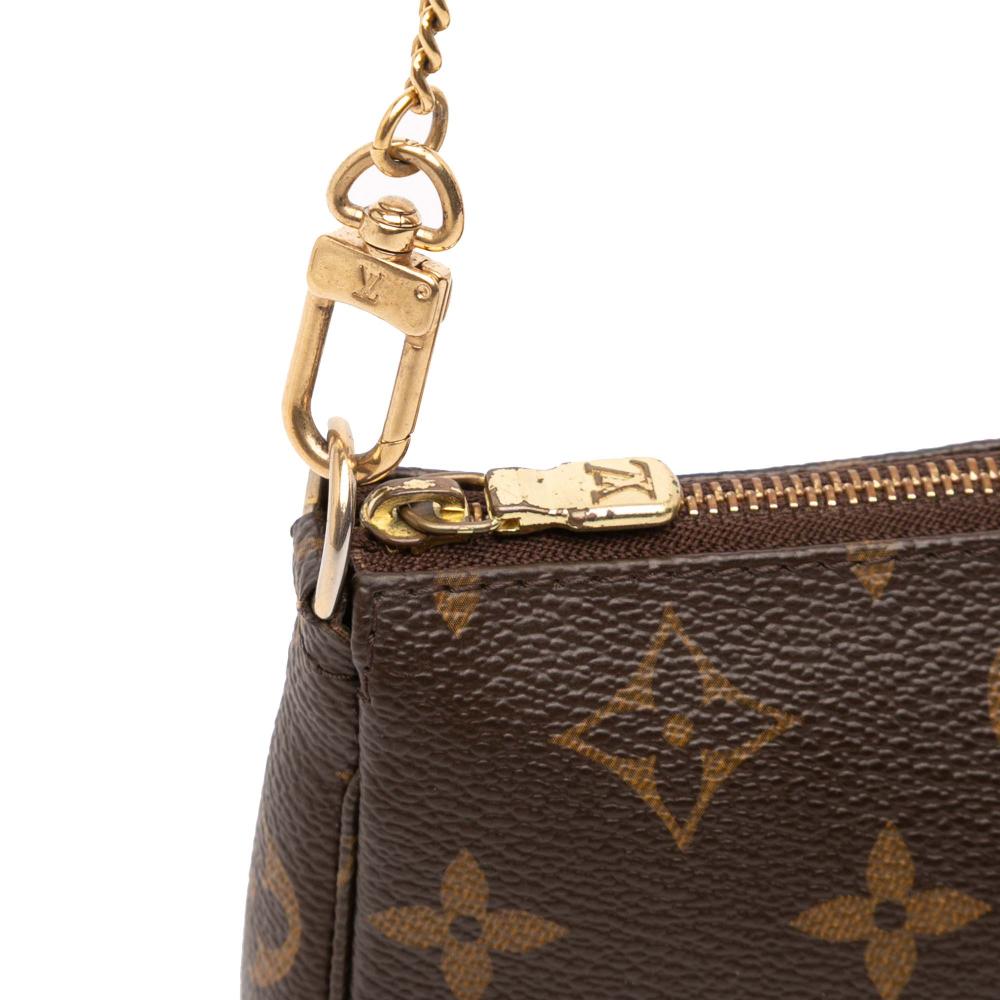 Louis Vuitton B Louis Vuitton Brown Monogram Canvas Fabric Monogram Mini Pochette Accessoires France