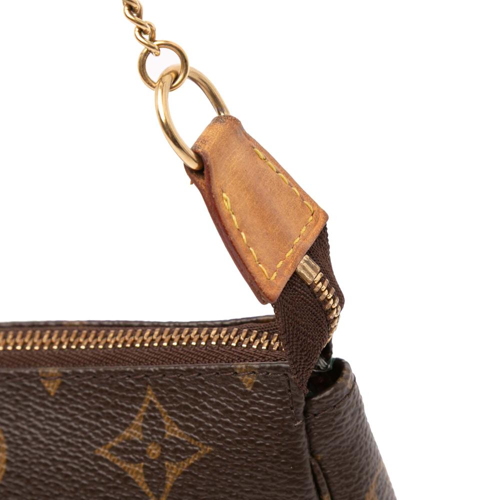 Louis Vuitton B Louis Vuitton Brown Monogram Canvas Fabric Monogram Mini Pochette Accessoires France