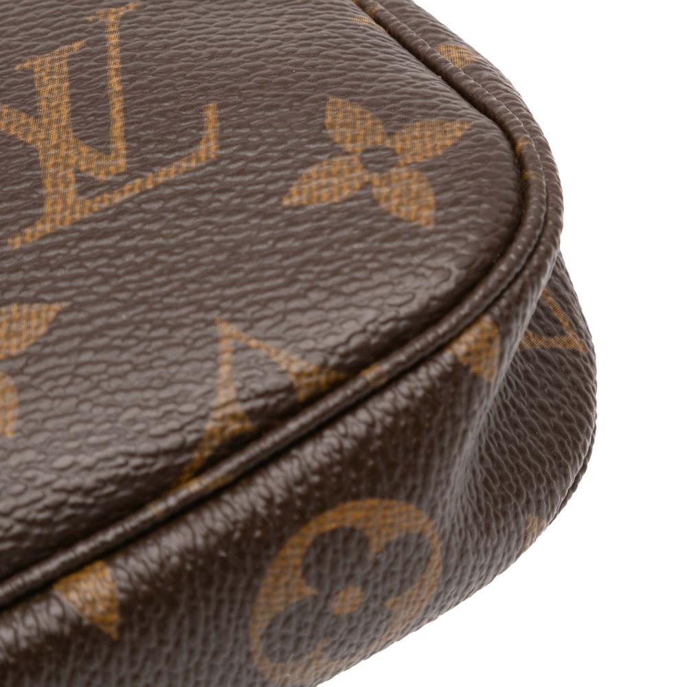 Louis Vuitton B Louis Vuitton Brown Monogram Canvas Fabric Monogram Mini Pochette Accessoires France